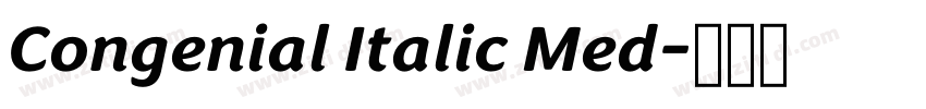 Congenial Italic Med字体转换